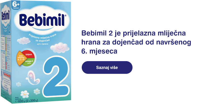 Bebimil 2 je prijelazna mliječna hrana za dojenčad.